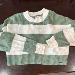 Striped Green and White Sweater